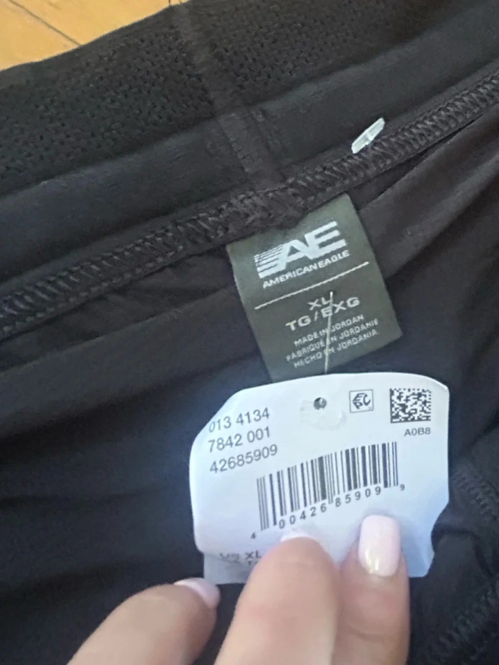 NWT AE Mens Black 24/7 Tech Shorts